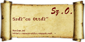 Szűcs Ottó névjegykártya